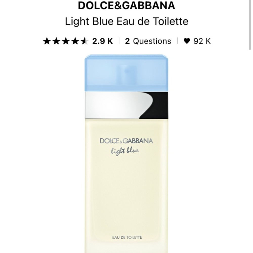 D&G Light Blue EDT 100mL